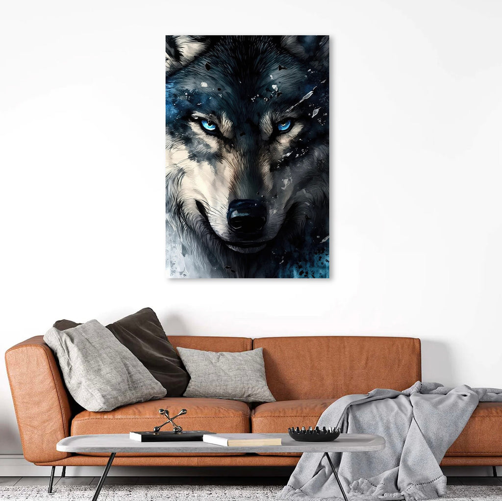 Wolf Watercolor Print Forest Wall Art Nature Wildlife Gift Wild Animal Painting Woodland Home Decor