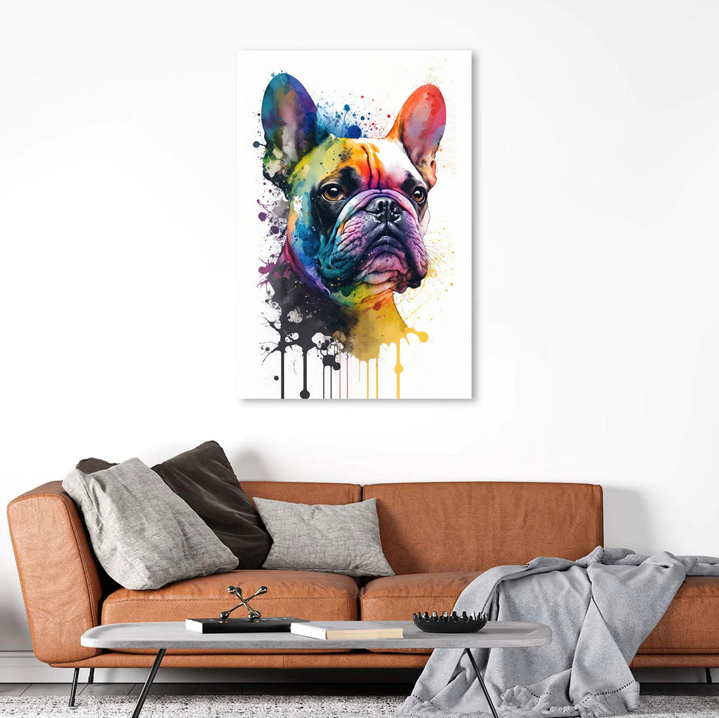 French Bulldog Watercolor Print Cute Pet Keepsake Wall Art Dog Lover Gift Adorable Canine Home Decor for Puppy Dog Lovers!