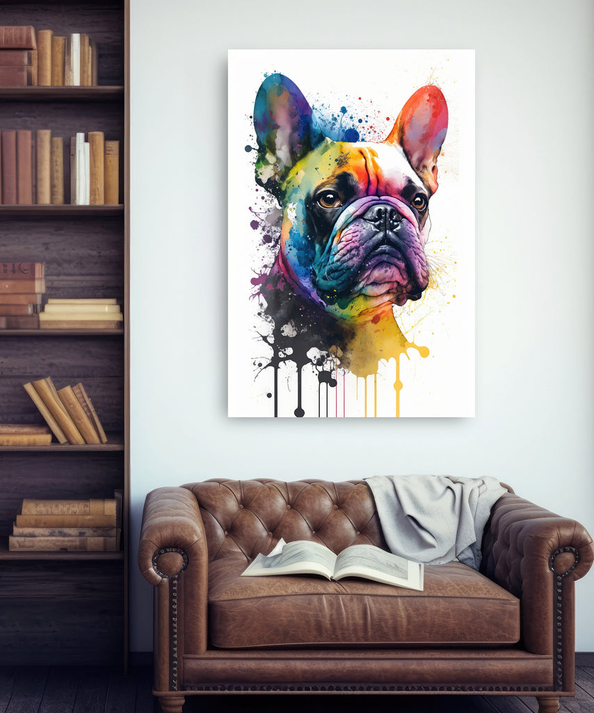 French Bulldog Watercolor Print Cute Pet Keepsake Wall Art Dog Lover Gift Adorable Canine Home Decor for Puppy Dog Lovers!