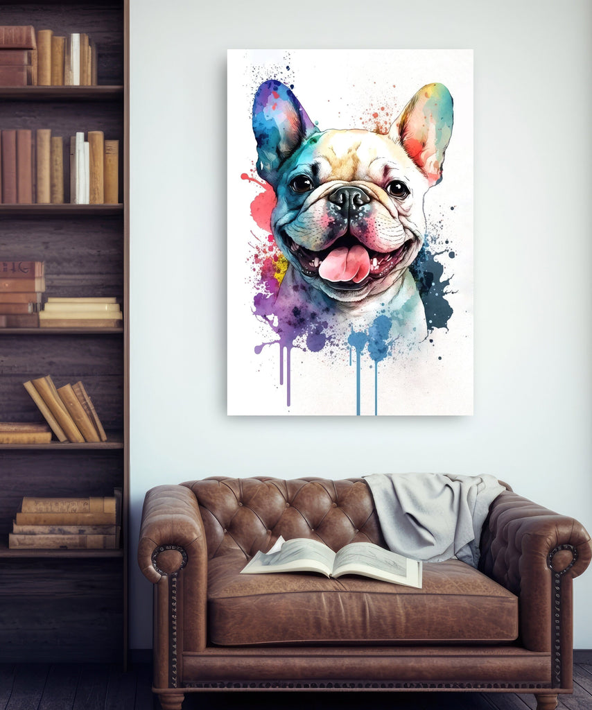 French Bulldog Watercolor Print Cute Pet Keepsake Wall Art Dog Lover Gift Adorable Canine Home Decor for Puppy Dog Lovers!