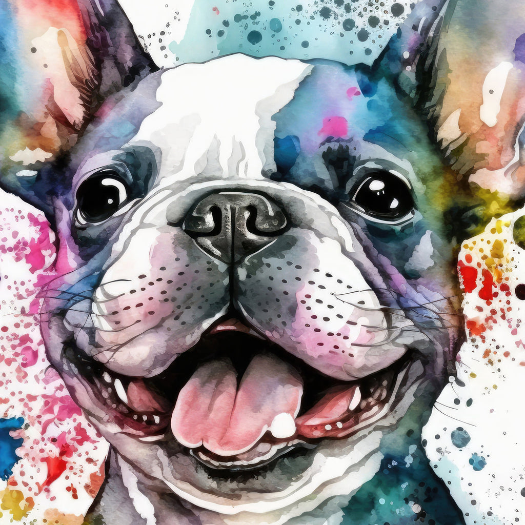 French Bulldog Watercolor Print Cute Pet Keepsake Wall Art Dog Lover Gift Adorable Canine Home Decor for Puppy Dog Lovers!