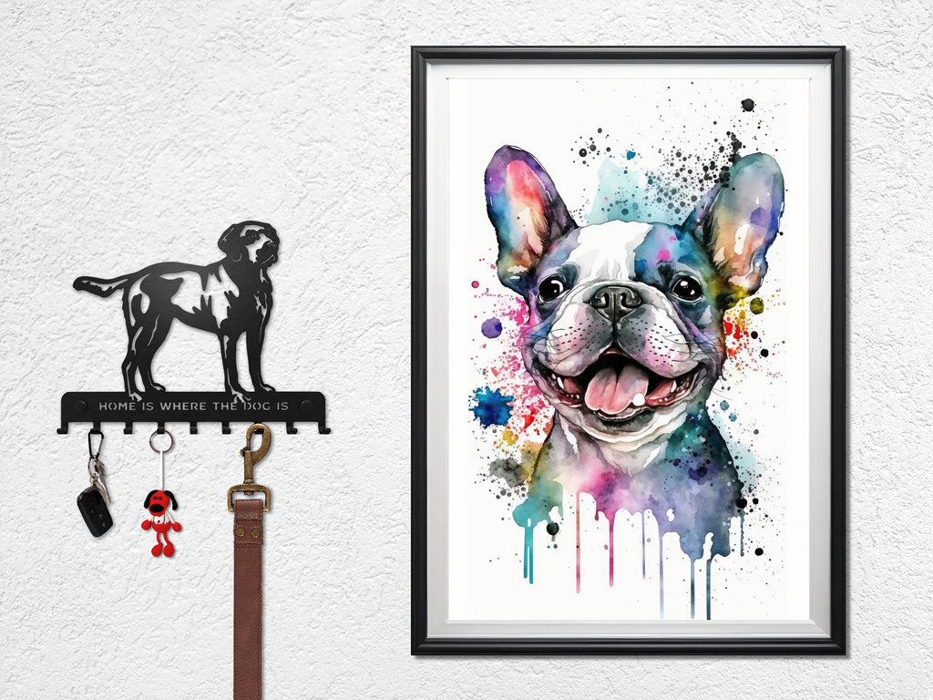 French Bulldog Watercolor Print Cute Pet Keepsake Wall Art Dog Lover Gift Adorable Canine Home Decor for Puppy Dog Lovers!