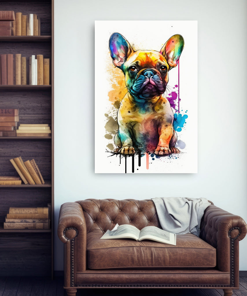 French Bulldog Watercolor Print Cute Pet Keepsake Wall Art Dog Lover Gift Adorable Canine Home Decor for Puppy Dog Lovers!