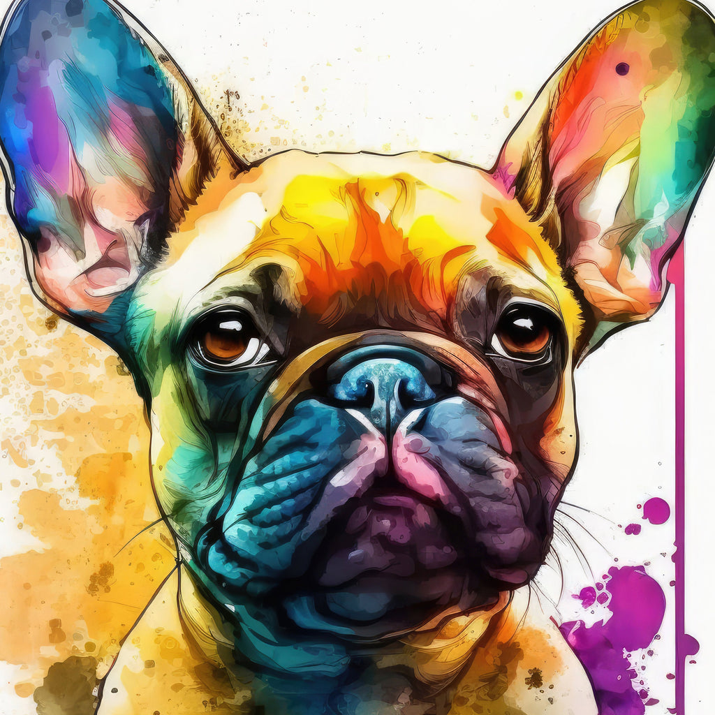 French Bulldog Watercolor Print Cute Pet Keepsake Wall Art Dog Lover Gift Adorable Canine Home Decor for Puppy Dog Lovers!