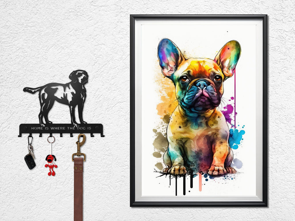 French Bulldog Watercolor Print Cute Pet Keepsake Wall Art Dog Lover Gift Adorable Canine Home Decor for Puppy Dog Lovers!