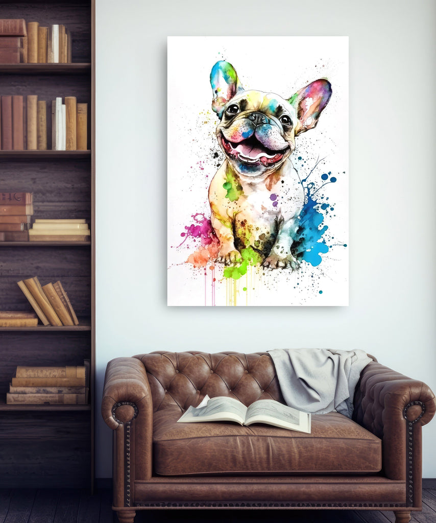 French Bulldog Watercolor Print Cute Pet Keepsake Wall Art Dog Lover Gift Adorable Canine Home Decor for Puppy Dog Lovers!