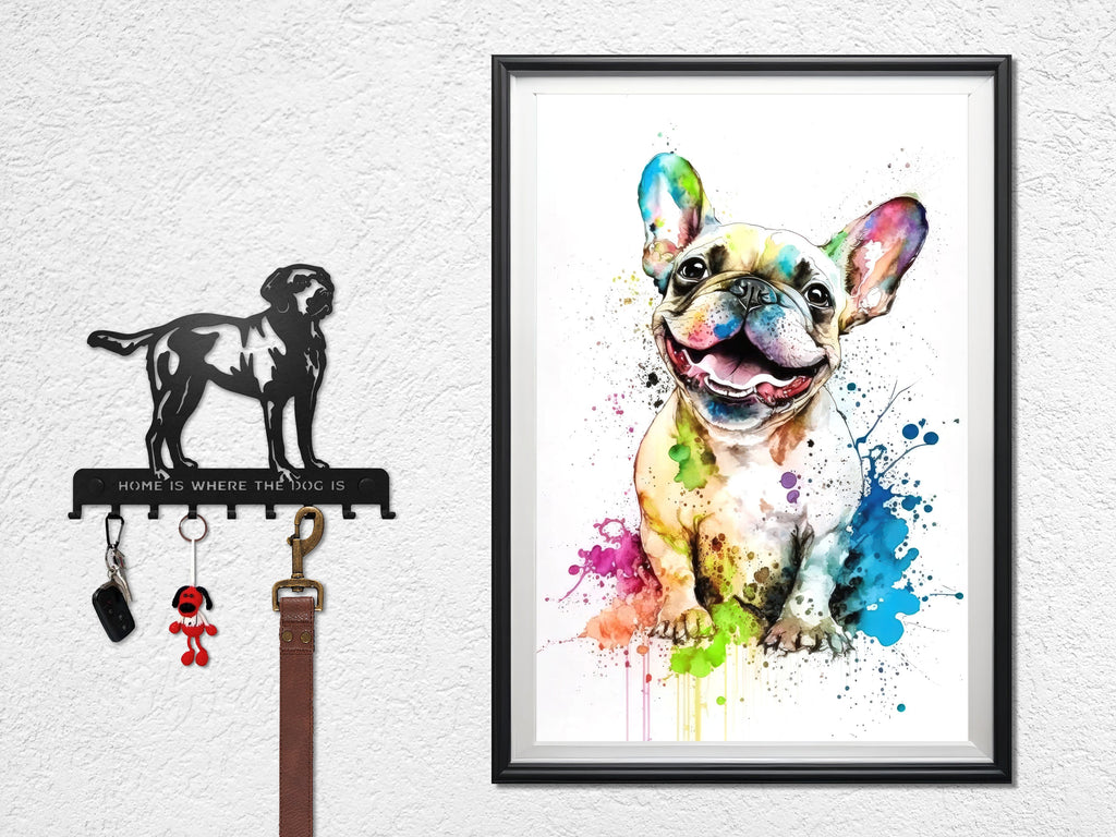 French Bulldog Watercolor Print Cute Pet Keepsake Wall Art Dog Lover Gift Adorable Canine Home Decor for Puppy Dog Lovers!