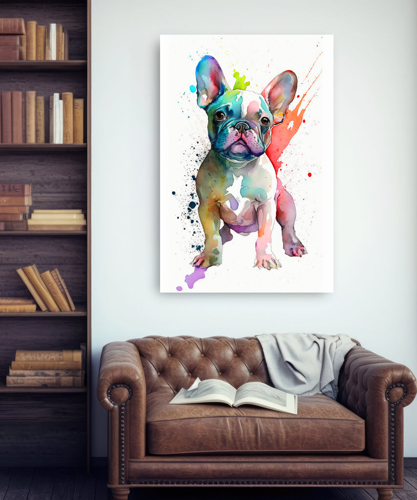 French Bulldog Watercolor Print Cute Pet Keepsake Wall Art Dog Lover Gift Adorable Canine Home Decor for Puppy Dog Lovers!