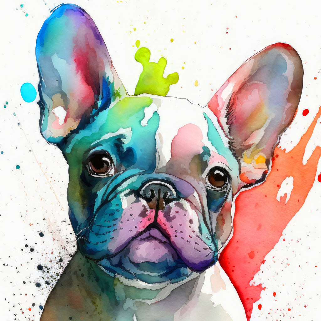 French Bulldog Watercolor Print Cute Pet Keepsake Wall Art Dog Lover Gift Adorable Canine Home Decor for Puppy Dog Lovers!