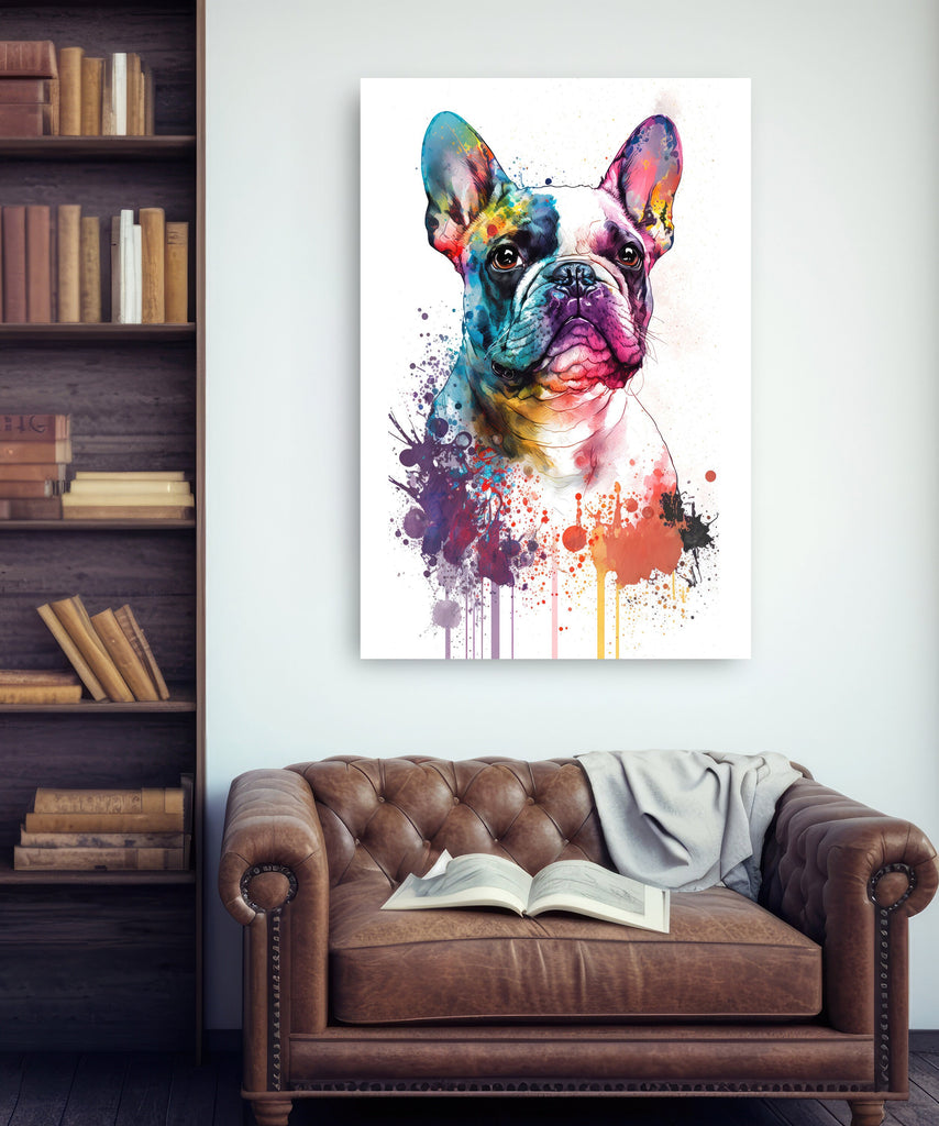 French Bulldog Watercolor Print Cute Pet Keepsake Wall Art Dog Lover Gift Adorable Canine Home Decor for Puppy Dog Lovers!