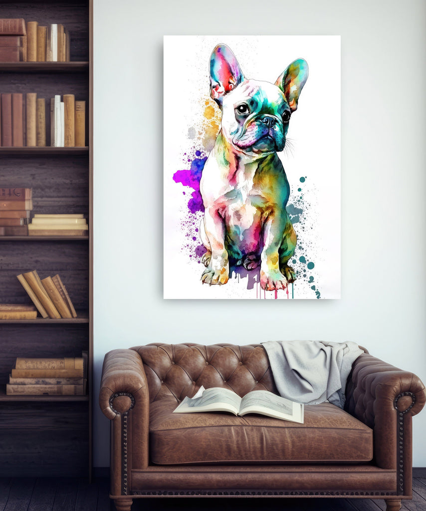 French Bulldog Watercolor Print Cute Pet Keepsake Wall Art Dog Lover Gift Adorable Canine Home Decor for Puppy Dog Lovers!