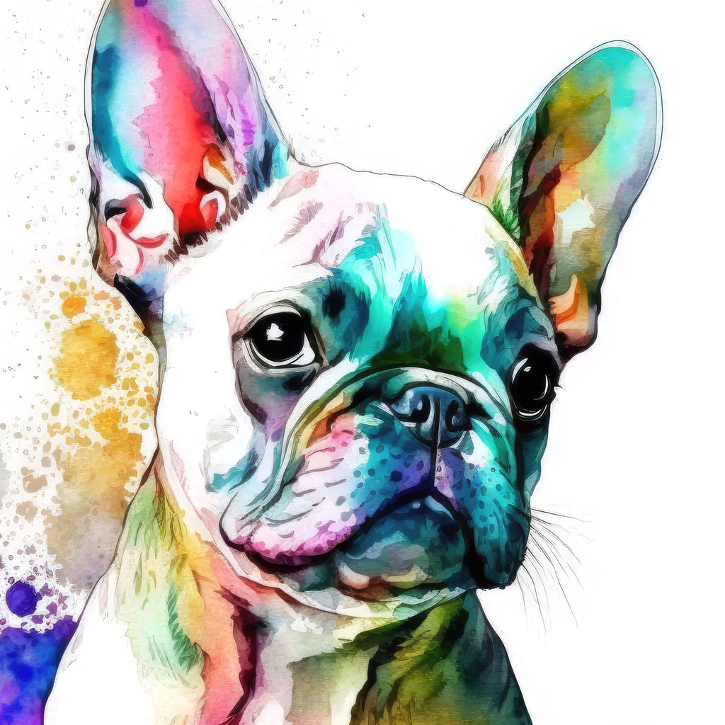 French Bulldog Watercolor Print Cute Pet Keepsake Wall Art Dog Lover Gift Adorable Canine Home Decor for Puppy Dog Lovers!