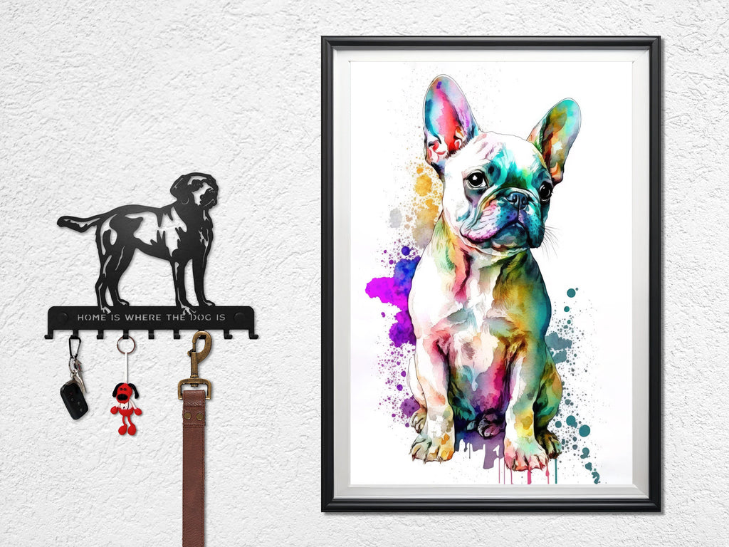 French Bulldog Watercolor Print Cute Pet Keepsake Wall Art Dog Lover Gift Adorable Canine Home Decor for Puppy Dog Lovers!