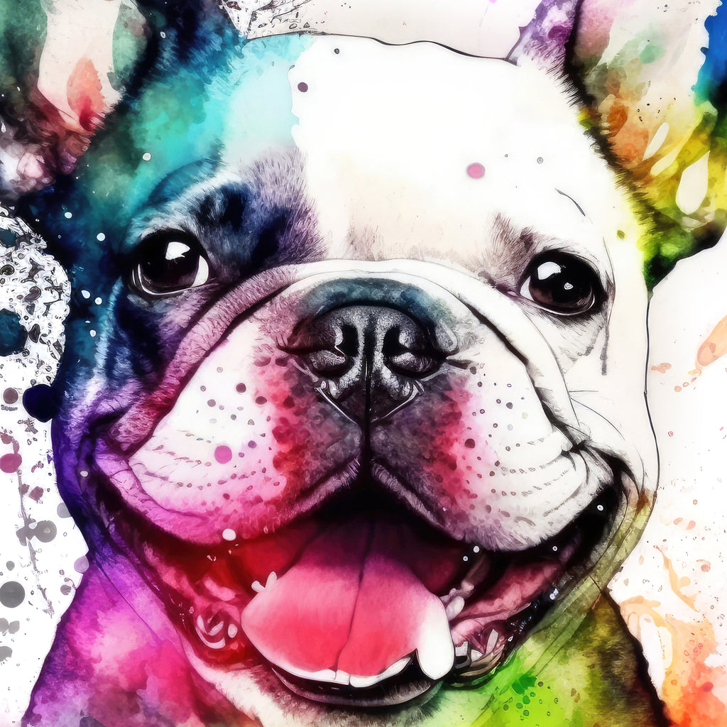 French Bulldog Watercolor Print Cute Pet Keepsake Wall Art Dog Lover Gift Adorable Canine Home Decor for Puppy Dog Lovers!