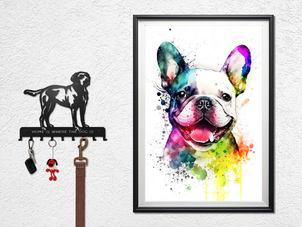 French Bulldog Watercolor Print Cute Pet Keepsake Wall Art Dog Lover Gift Adorable Canine Home Decor for Puppy Dog Lovers!