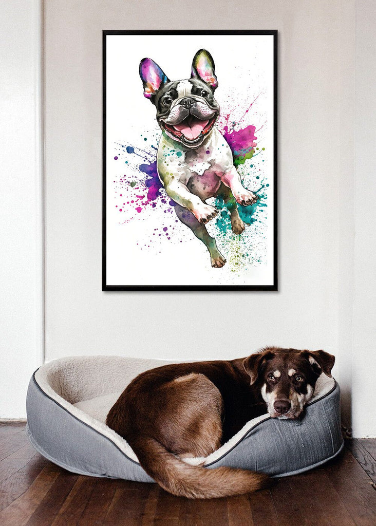 French Bulldog Watercolor Print Cute Pet Keepsake Wall Art Dog Lover Gift Adorable Canine Home Decor for Puppy Dog Lovers!