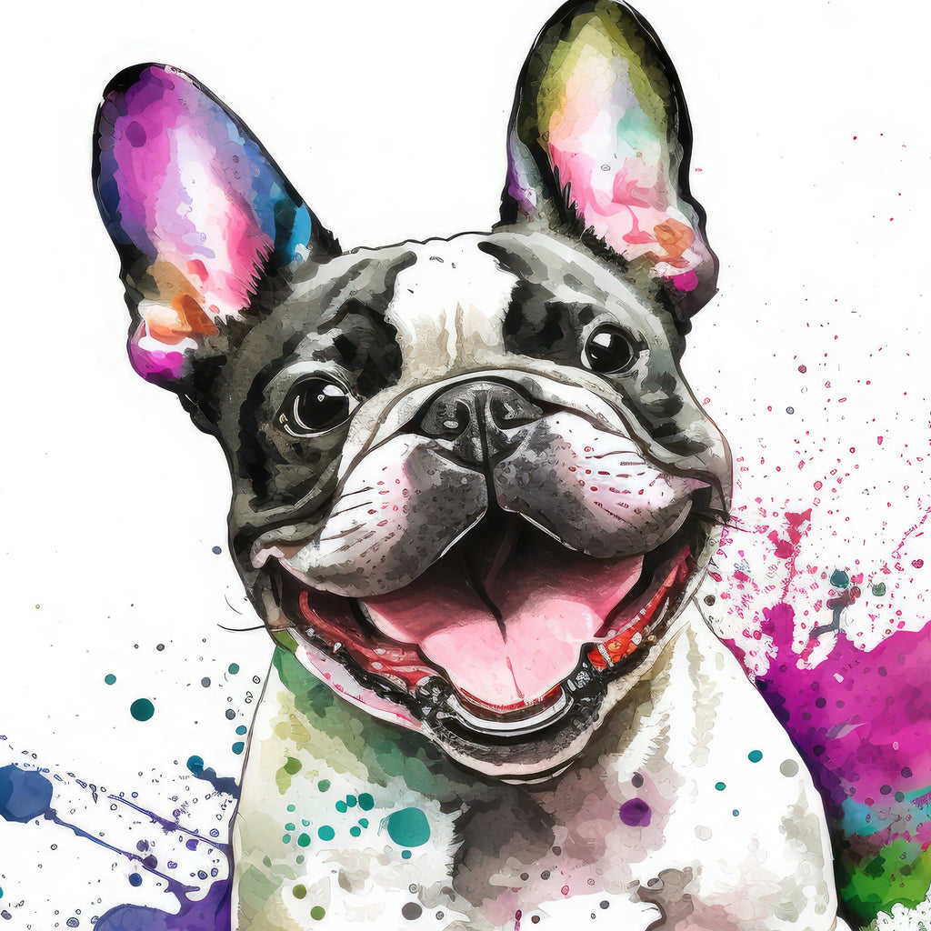 French Bulldog Watercolor Print Cute Pet Keepsake Wall Art Dog Lover Gift Adorable Canine Home Decor for Puppy Dog Lovers!