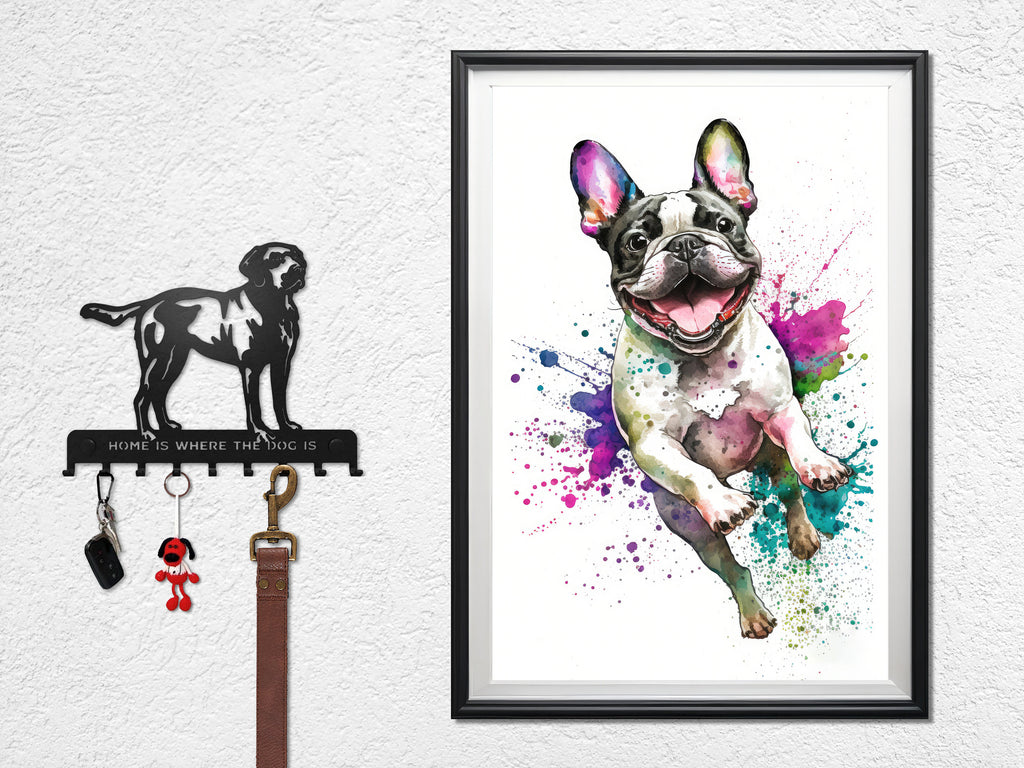 French Bulldog Watercolor Print Cute Pet Keepsake Wall Art Dog Lover Gift Adorable Canine Home Decor for Puppy Dog Lovers!