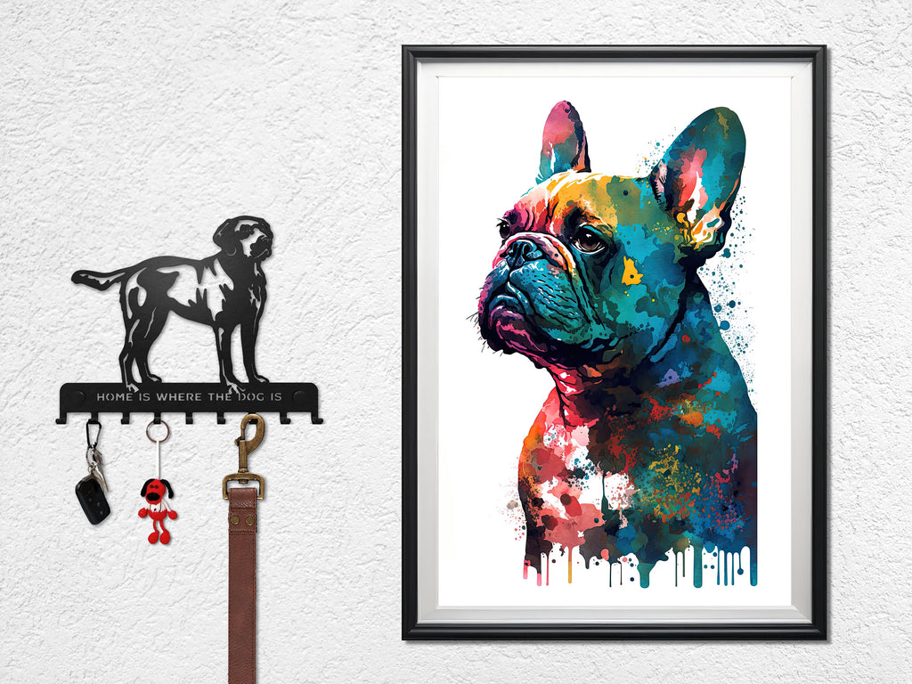 French Bulldog Watercolor Print Cute Pet Keepsake Wall Art Dog Lover Gift Adorable Canine Home Decor for Puppy Dog Lovers!