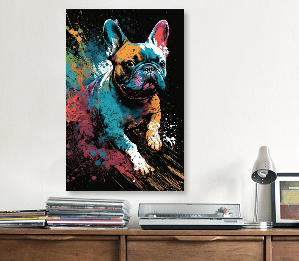 French Bulldog Watercolor Print Cute Pet Keepsake Wall Art Dog Lover Gift Adorable Canine Home Decor for Puppy Dog Lovers!