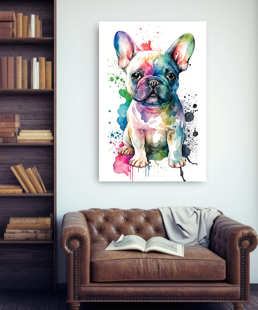 French Bulldog Watercolor Print Cute Pet Keepsake Wall Art Dog Lover Gift Adorable Canine Home Decor for Puppy Dog Lovers!