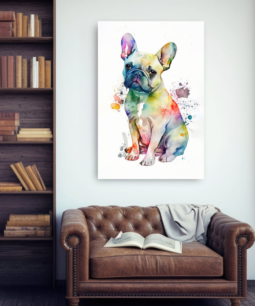 French Bulldog Watercolor Print Cute Pet Keepsake Wall Art Dog Lover Gift Adorable Canine Home Decor for Puppy Dog Lovers!