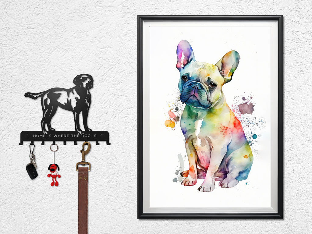 French Bulldog Watercolor Print Cute Pet Keepsake Wall Art Dog Lover Gift Adorable Canine Home Decor for Puppy Dog Lovers!