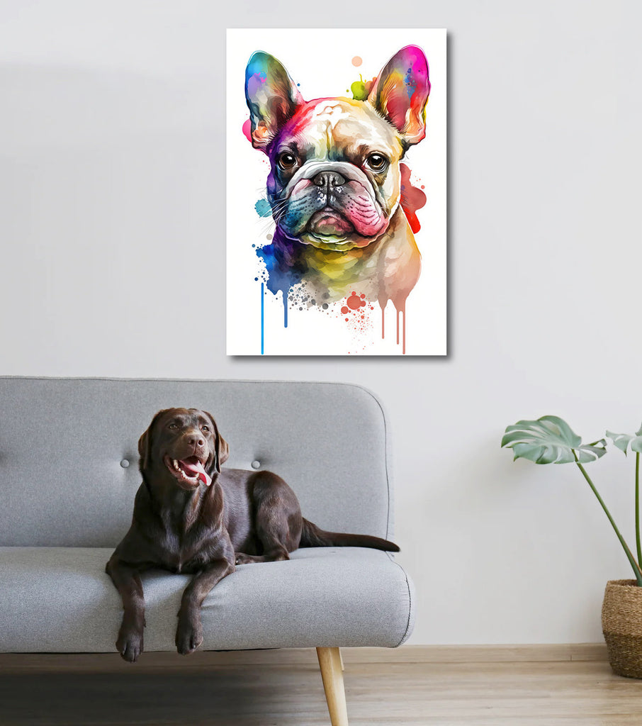 French Bulldog Watercolor Print Cute Pet Keepsake Wall Art Dog Lover Gift Adorable Canine Home Decor for Puppy Dog Lovers!