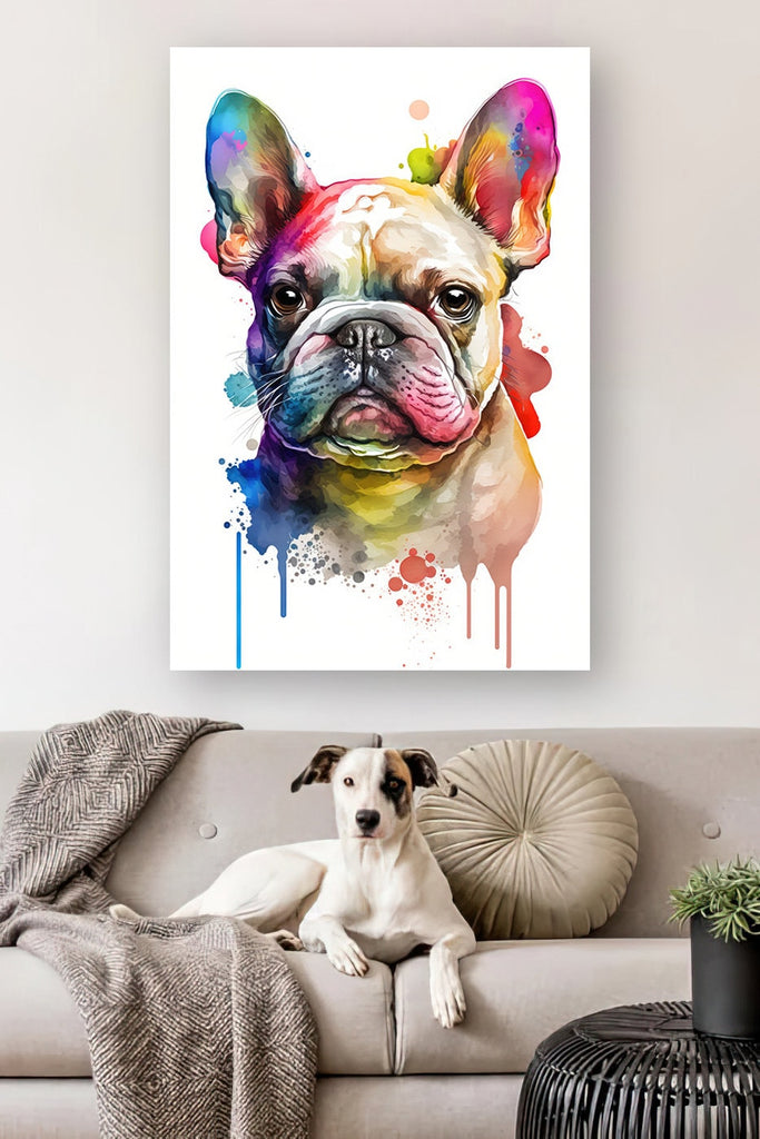 French Bulldog Watercolor Print Cute Pet Keepsake Wall Art Dog Lover Gift Adorable Canine Home Decor for Puppy Dog Lovers!