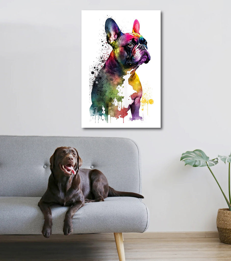 French Bulldog Watercolor Print Cute Pet Keepsake Wall Art Dog Lover Gift Adorable Canine Home Decor for Puppy Dog Lovers!