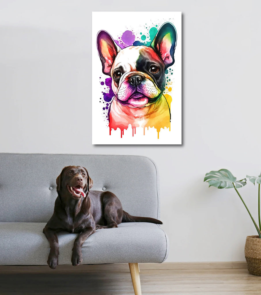 French Bulldog Watercolor Print Cute Pet Keepsake Wall Art Dog Lover Gift Adorable Canine Home Decor for Puppy Dog Lovers!