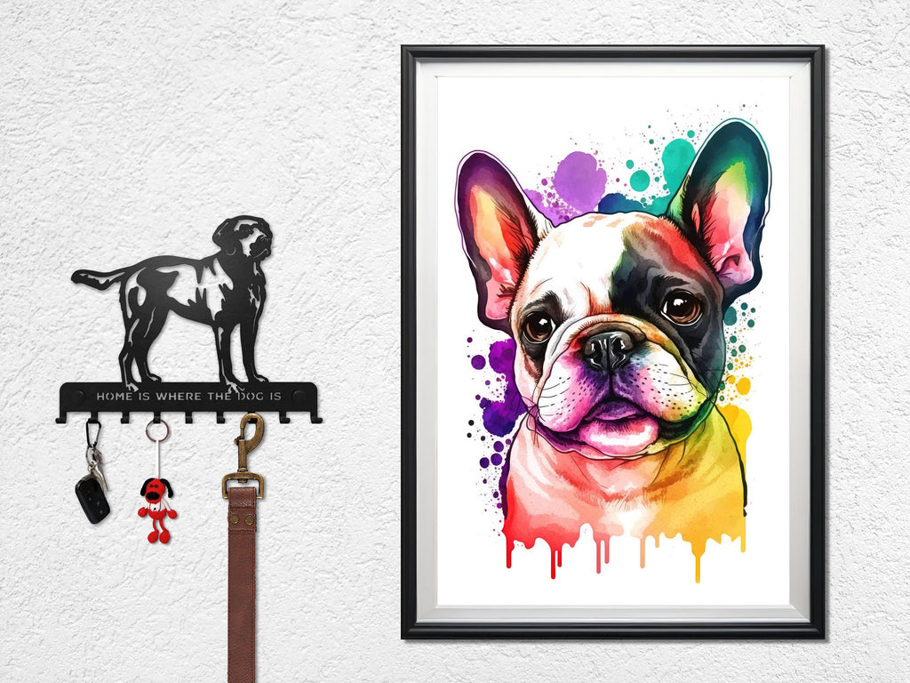 French Bulldog Watercolor Print Cute Pet Keepsake Wall Art Dog Lover Gift Adorable Canine Home Decor for Puppy Dog Lovers!