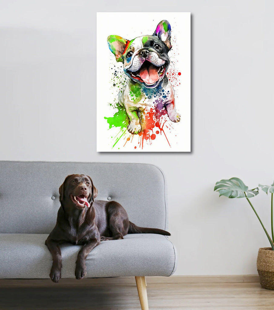 French Bulldog Watercolor Print Cute Pet Keepsake Wall Art Dog Lover Gift Adorable Canine Home Decor for Puppy Dog Lovers!