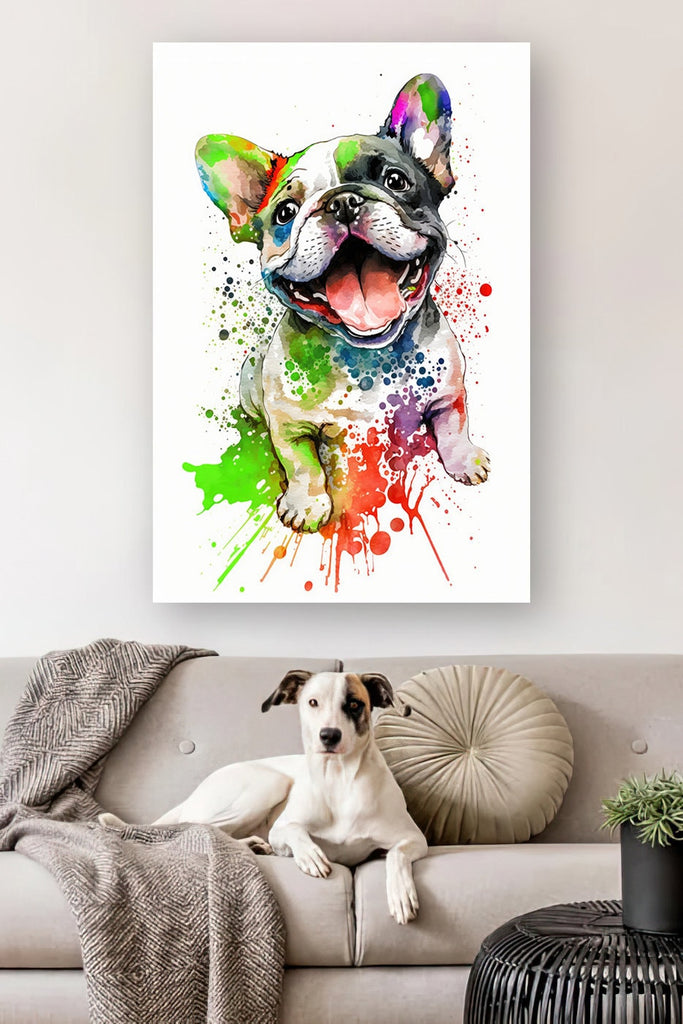 French Bulldog Watercolor Print Cute Pet Keepsake Wall Art Dog Lover Gift Adorable Canine Home Decor for Puppy Dog Lovers!