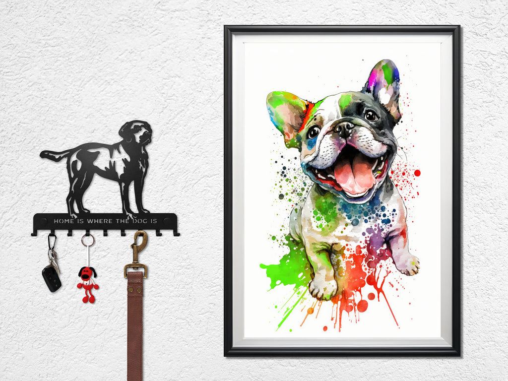 French Bulldog Watercolor Print Cute Pet Keepsake Wall Art Dog Lover Gift Adorable Canine Home Decor for Puppy Dog Lovers!