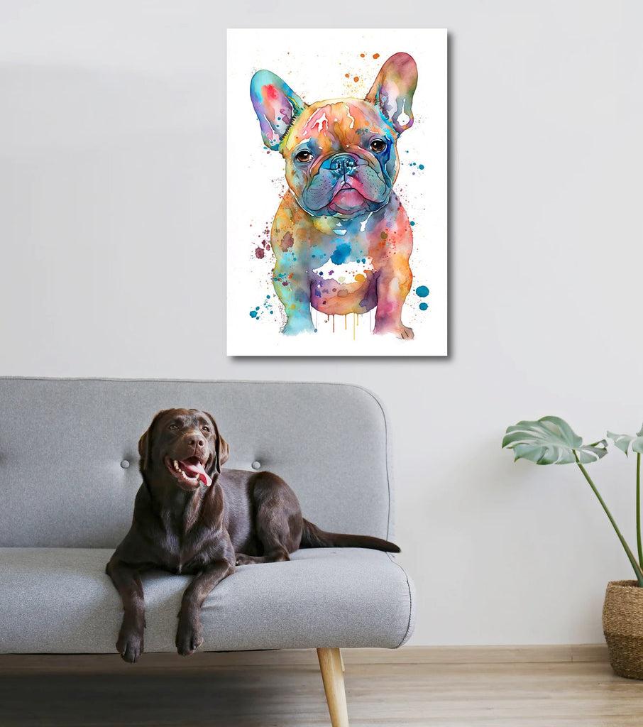 French Bulldog Watercolor Print Cute Pet Keepsake Wall Art Dog Lover Gift Adorable Canine Home Decor for Puppy Dog Lovers!