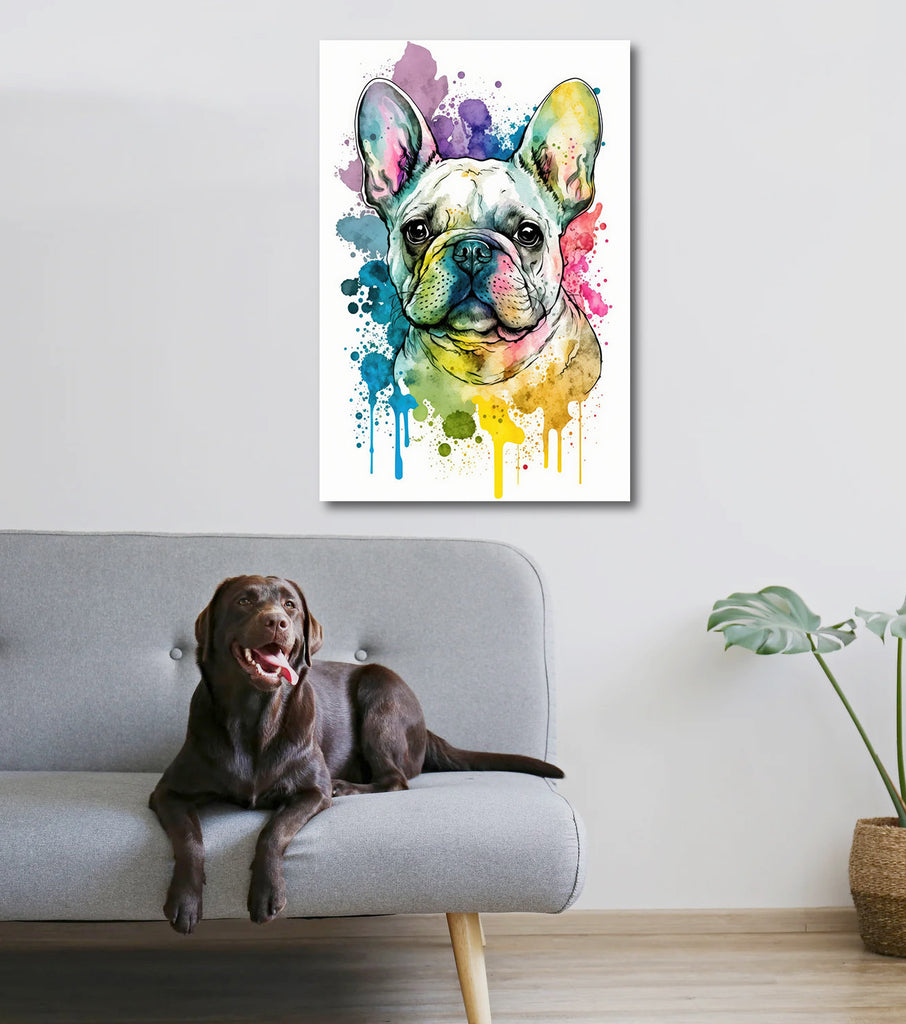 French Bulldog Watercolor Print Cute Pet Keepsake Wall Art Dog Lover Gift Adorable Canine Home Decor for Puppy Dog Lovers!