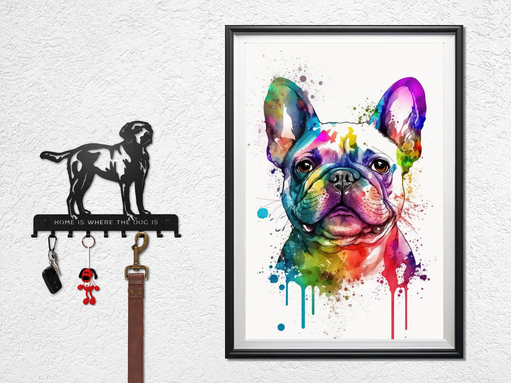 French Bulldog Watercolor Print Cute Pet Keepsake Wall Art Dog Lover Gift Adorable Canine Home Decor for Puppy Dog Lovers!