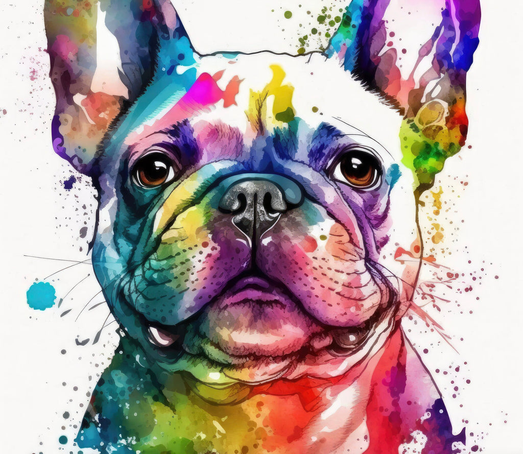 French Bulldog Watercolor Print Cute Pet Keepsake Wall Art Dog Lover Gift Adorable Canine Home Decor for Puppy Dog Lovers!