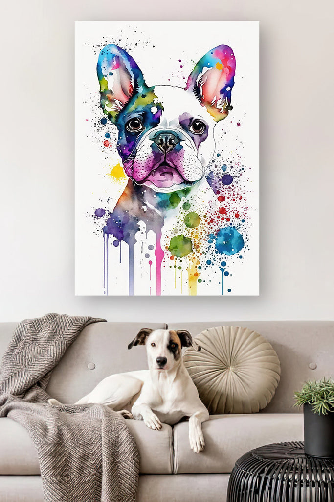 French Bulldog Watercolor Print Cute Pet Keepsake Wall Art Dog Lover Gift Adorable Canine Home Decor for Puppy Dog Lovers!