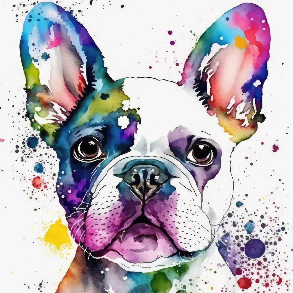 French Bulldog Watercolor Print Cute Pet Keepsake Wall Art Dog Lover Gift Adorable Canine Home Decor for Puppy Dog Lovers!