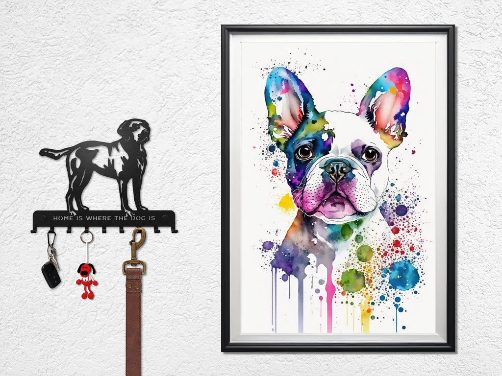 French Bulldog Watercolor Print Cute Pet Keepsake Wall Art Dog Lover Gift Adorable Canine Home Decor for Puppy Dog Lovers!