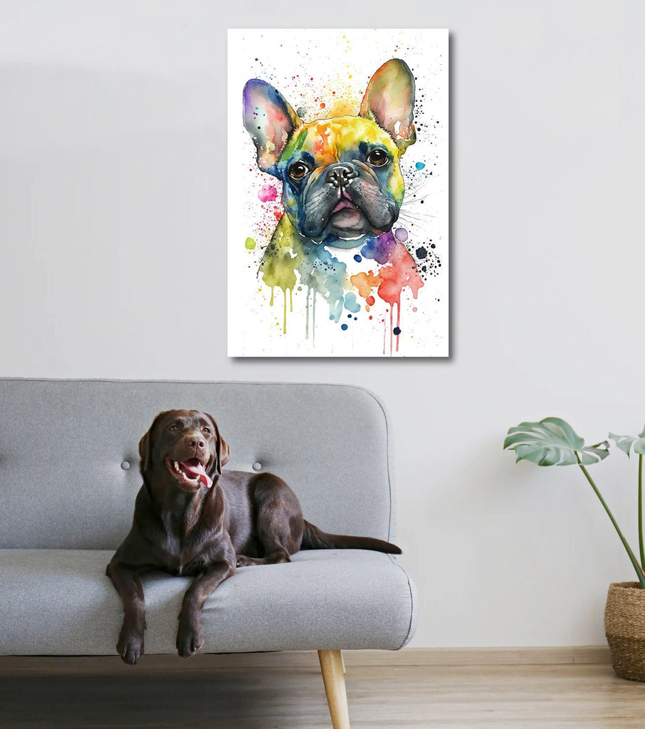 French Bulldog Watercolor Print Cute Pet Keepsake Wall Art Dog Lover Gift Adorable Canine Home Decor for Puppy Dog Lovers!