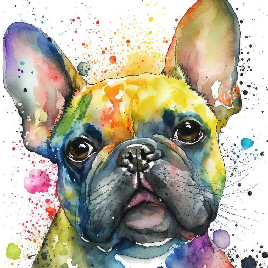 French Bulldog Watercolor Print Cute Pet Keepsake Wall Art Dog Lover Gift Adorable Canine Home Decor for Puppy Dog Lovers!