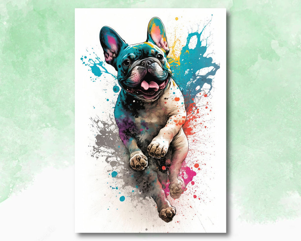 French Bulldog Watercolor Print Cute Pet Keepsake Wall Art Dog Lover Gift Adorable Canine Home Decor for Puppy Dog Lovers!