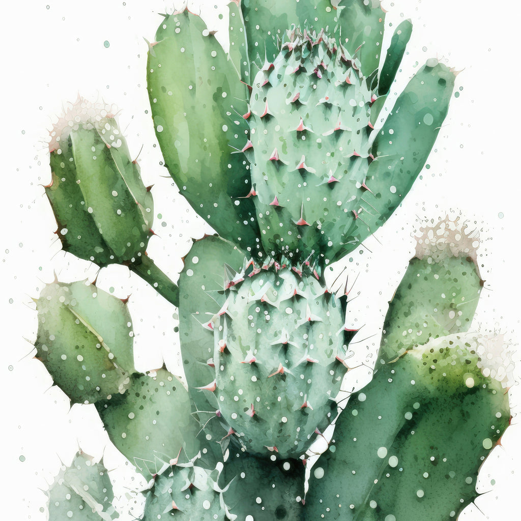 Cactus Plant Print Watercolor Painting Botanical Wall Art Southwest Artwork Gift Rustic Desert Home Decor