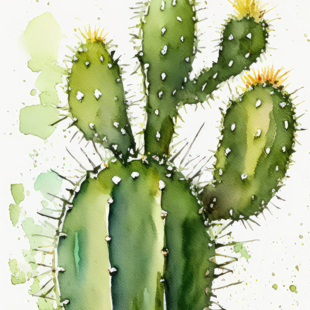 Cactus Plant Print Watercolor Painting Botanical Wall Art Southwest Artwork Gift Rustic Desert Home Decor