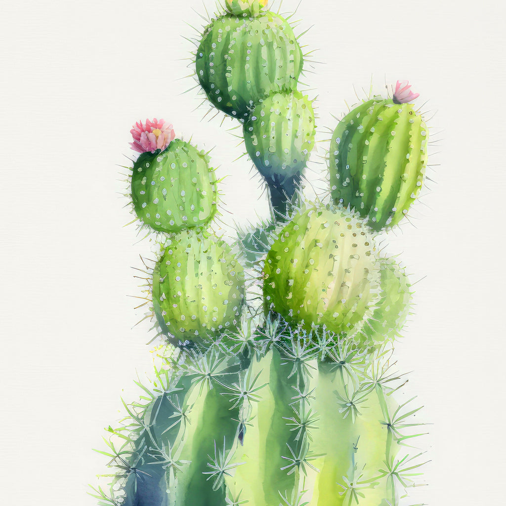 Cactus Plant Print Watercolor Painting Botanical Wall Art Southwest Artwork Gift Rustic Desert Home Decor