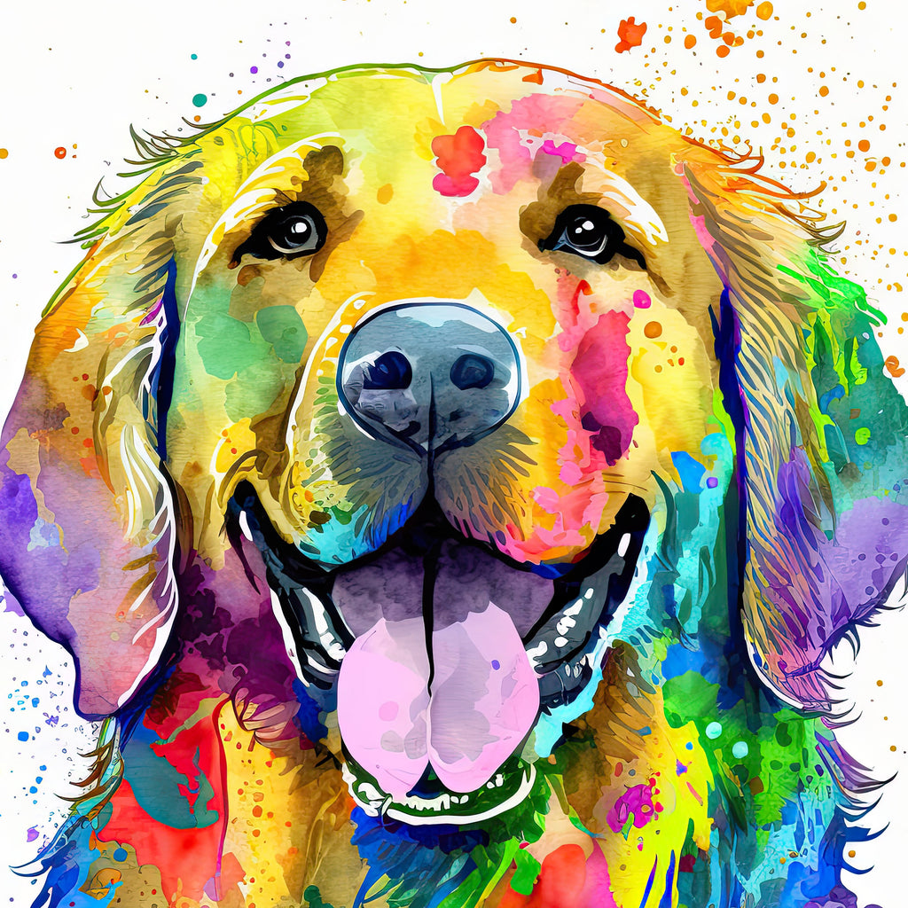 Golden Retriever Dog Watercolor Print Cute Pet Keepsake Wall Art Dog Lover Gift Adorable Canine Home Decor for Puppy Dog Lovers!