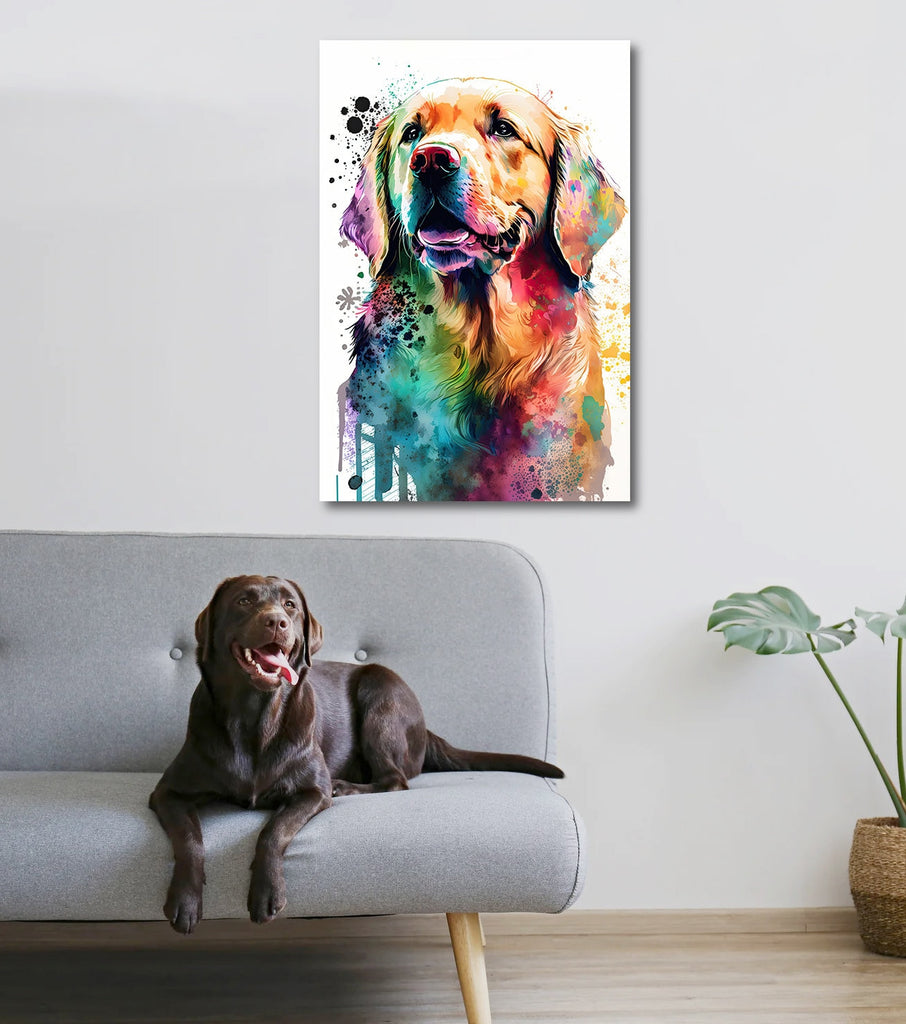 Golden Retriever Dog Watercolor Print Cute Pet Keepsake Wall Art Dog Lover Gift Adorable Canine Home Decor for Puppy Dog Lovers!